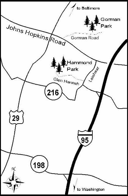 Map for Hammond Park & Gorman Park